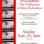 Poster for Screening of Accused: The Vindication of Myra Richardson