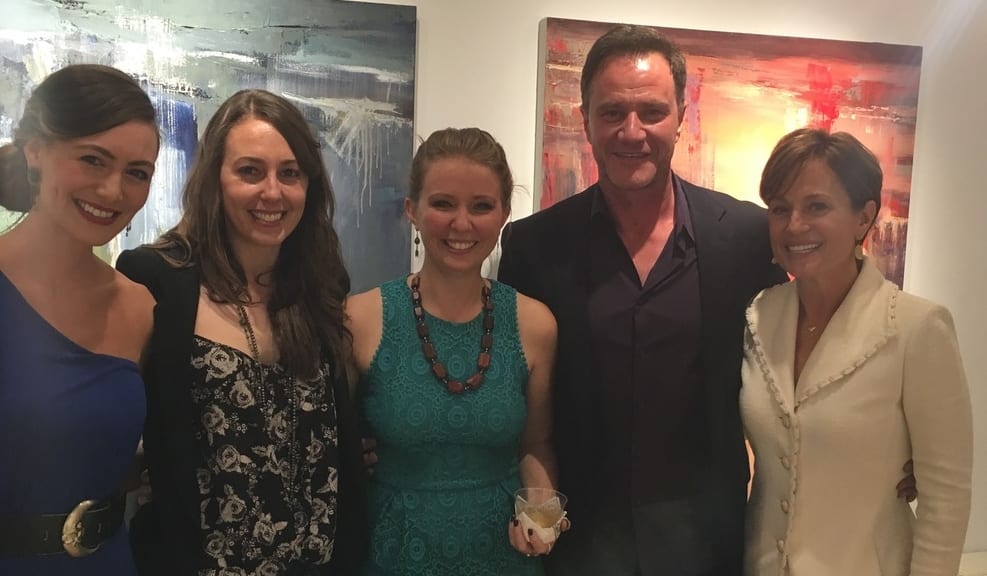 Image of Emergence Films Co-Founders, Rachel Noll James and Sienna Beckman, with producer Natalie Mitchell and actor Tim DeKay at a fundraiser